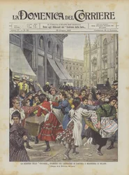 The Strike of the Little Girls (Children) of the Tailoring and Millinery Workshops in Milan