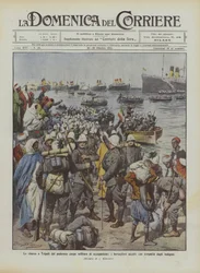 Landing in Tripoli of the Powerful Occupation Military Corps, Bersaglieri Welcomed by the Natives