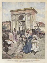 Disappearing Milan, The Arch of Porta Magenta Recently Demolished