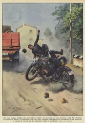 Due to a Tragic Accident, Two Motorcycles Driven by Priests Collided on the Road