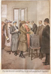 Political Elections in England: Women Voting for First Time