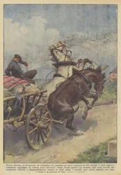 Near Stendal, Germany, a Farmer Driving a Cart Pulled by Two Horses Was...