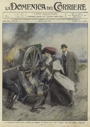 Princess Laetitia saves a farmer on a road in Piedmont