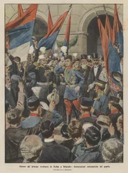 Return of the Crown Prince of Serbia to Belgrade, Enthusiastic Demonstrations by the People