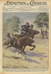 Among the Tasks of the New Mounted Police in New York is Also to Assist Riders...