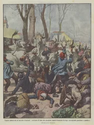 Tragic Panic at an Animal Market, Hundreds of Oxen Suddenly Flee