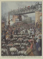 Triumphal Return of the Troops from the Libyan War, Arrival in Milan of the Flag and Some