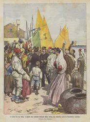 A Hero Among the Humble, The Arrival of Captain Zennaro in His Poor Native Island of Pellestrina (Venice)