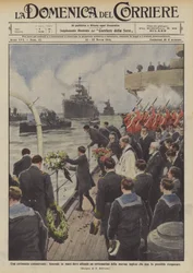 A Moving Ceremony, Funeral at Sea Where an English Navy Submarine Sank