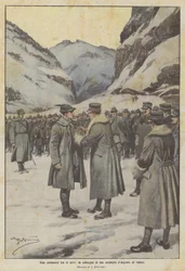 A Ceremony in the Snow, the Awarding of Two Silver Medals for Valor