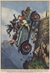 A car, in which seven children had taken place, descended a few days ago