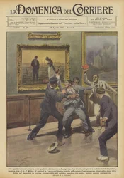 A Madman Wandering in the Galleries of the Louvre in Paris Suddenly...