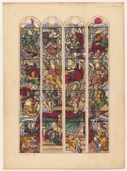 Study for Four Stained Glass Windows Genealogy of Abraham