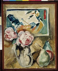 Fawn still life on the painting 