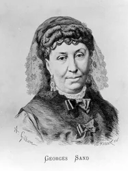Portrait of George Sand (Aurore Dupin, Baronne Dudevant) (1804-1876) by A. Gilbern