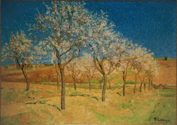Landscape with Blooming Trees