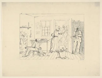 Slaves Concealing Their Master from a Search Party from Confederate War Etchings