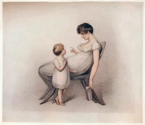 I Could Not Learn My Book Mama, c1810