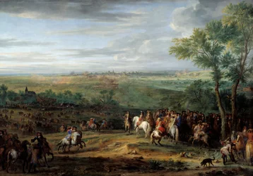 Arrival of Louis XIV to the camp in front of Maastricht in June 1673.