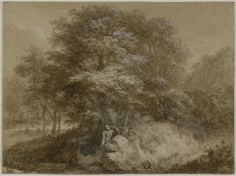 Shady Grove with Nymph Seated Under Tree