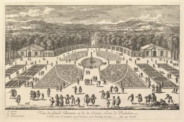 View of the Grand Parterre and the Demie Lune of Richelieu