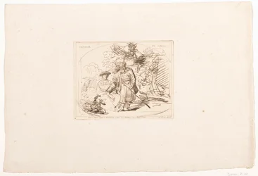 Judah Gives Tamar His Signet Ring (Thamar et Judas) (Six Prints after Drawings by Rembrandt, Preserved in the Hofbibliothek in Vienna series)