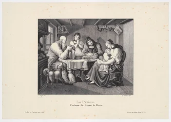 Seated Man with a Stick and a Child, Plate 65 from the Series of Figures after Michelangelo