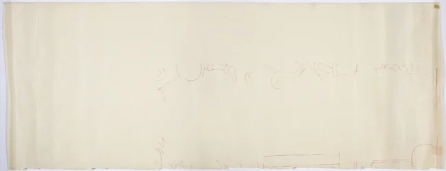 Tracing of a painting from the Upper Temple of the Jaguars, Chichen Itza, Mexico