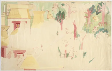 Wall Painting from the South East Wall, Inner Chamber, Upper Temple of the Jaguars, Chichen Itza, Mexico