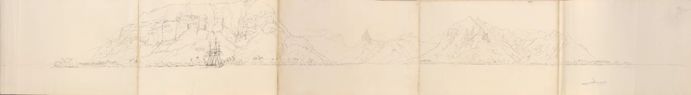 Panorama of Eimeo (Moorea), Society Islands