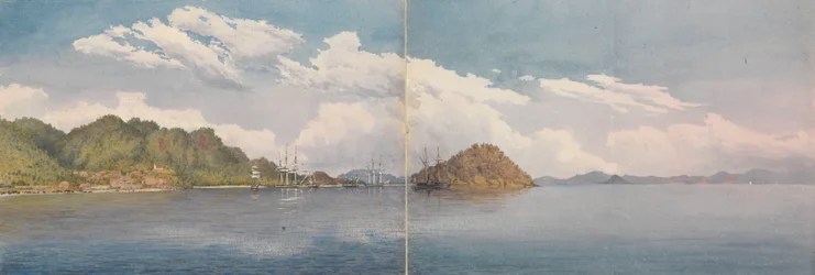 Taboga, Bay of Panama - Islands of Perico, Hill Over Panama &c in the Distance, March 1850