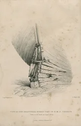 View of the Fractured Stern-Post of the H.M.S. Terror: Taken on the Beach at Lough Swilly