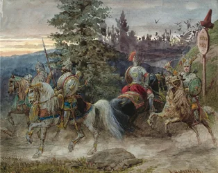 The Road to Chernomor (Illustration to the Poem Ruslan and Lyudmila by A. Pushkin)