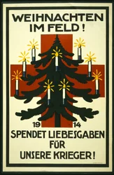 Christmas Campaign by the German Red Cross Asking for Packages to Send to Troops on the Frontline, Published in Munich