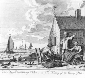 “Knitting the Herring Nets” (No. 2 from the Herring Fishing Series)