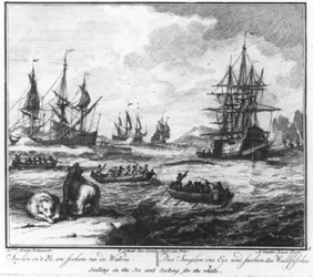 “Sailing in the Ice and Seeking the Whale” (No. 1 from the Whaling series)