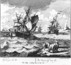 “Seylen uyt het ijs” (No. 14 from the whaling series)