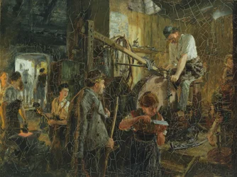 The Knife Grinder at the Forge in Hofgastein, 1881