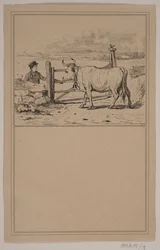 The Cow and the Boy. No. 12 in Chr. Winther and M. Rørbye, 