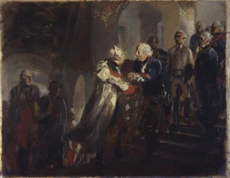Meeting of Frederick II with Emperor Joseph II in Nysa in 1769. Sketch