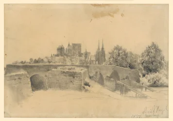 View of Marburg and the Lahn Bridge