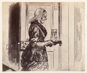 The Maid Enters the Courtroom with the Glass of Water Ordered by Adam, to Heinrich von Kleist "The Broken Jug"