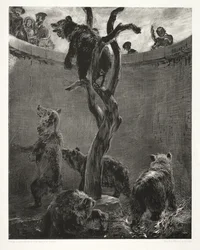 Essay on Stone with Brush and Scraper: The Bear Pit, 1851