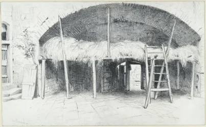 Hay Barn under an Arch of the Jungfernbastei in Dresden