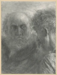 Heads of Two Old Bearded Men