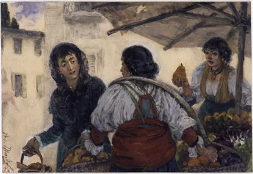 Market Scene in Verona