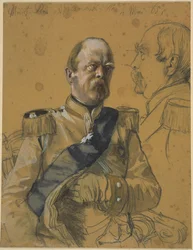 Otto, Count von Bismarck-Schönhausen. Study for the painting "Coronation of Wilhelm I in Königsberg"