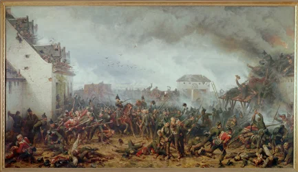 The defence of the farm La Haye Sainte, Battle of Waterloo, Napoleon