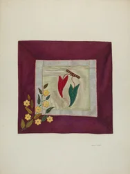 Applique Coverlet (detail), 1941