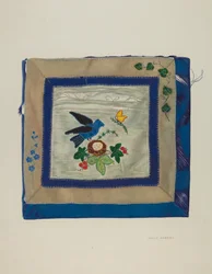Coverlet (detail) of Bluebird, c. 1941